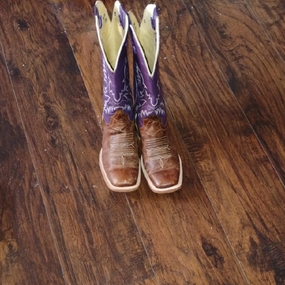 Purple and Brown Cowboy Boots